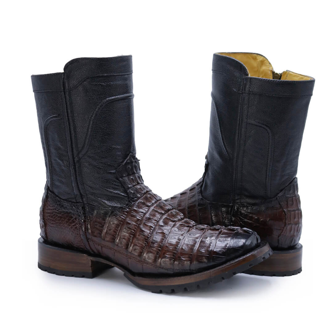 Botín vaquero de piel original modelo oeste