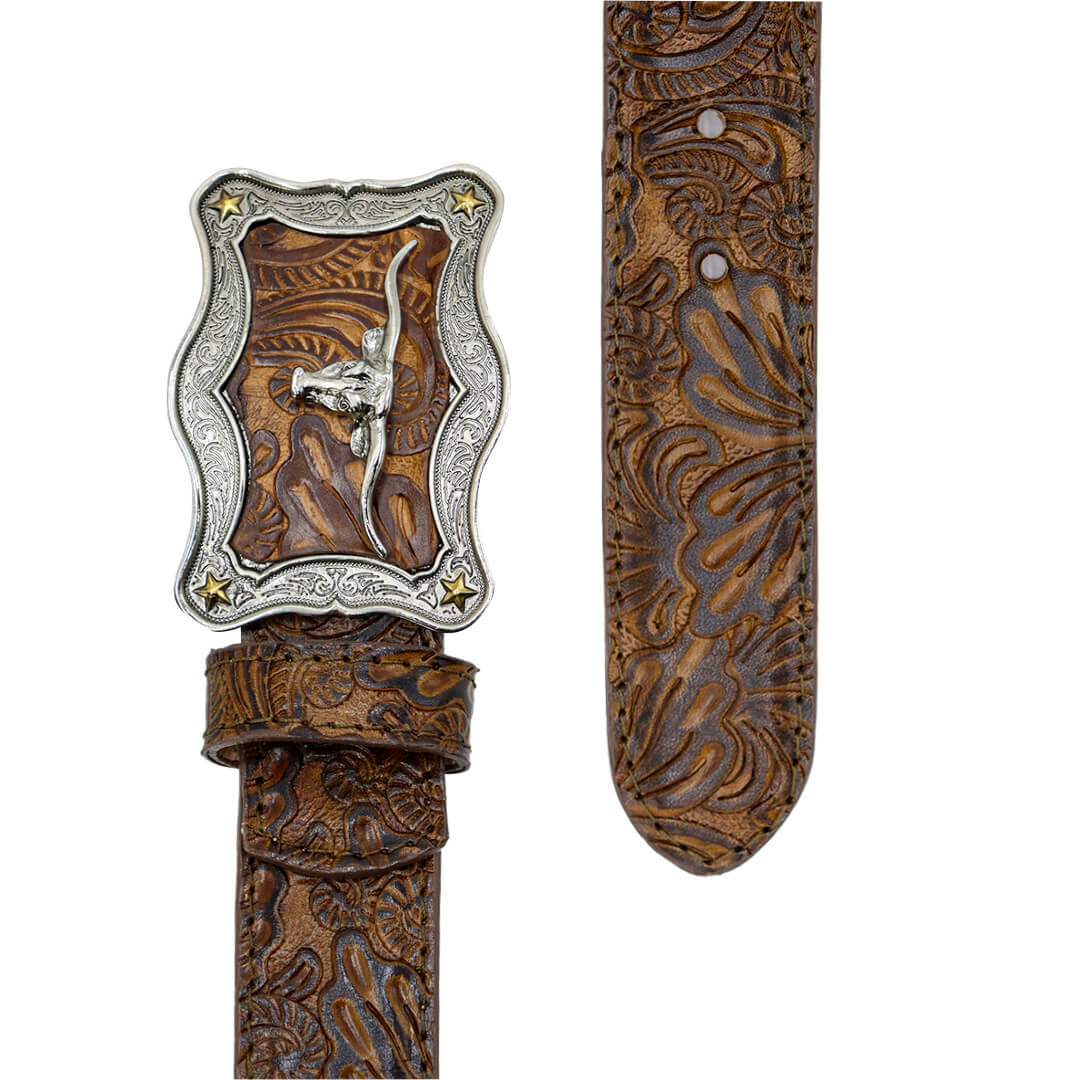 Original leather belt engraved model