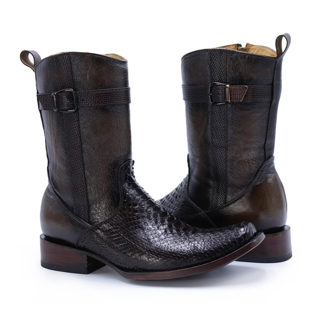 Bota vaquera en piel original de pitón modelo Centaurus