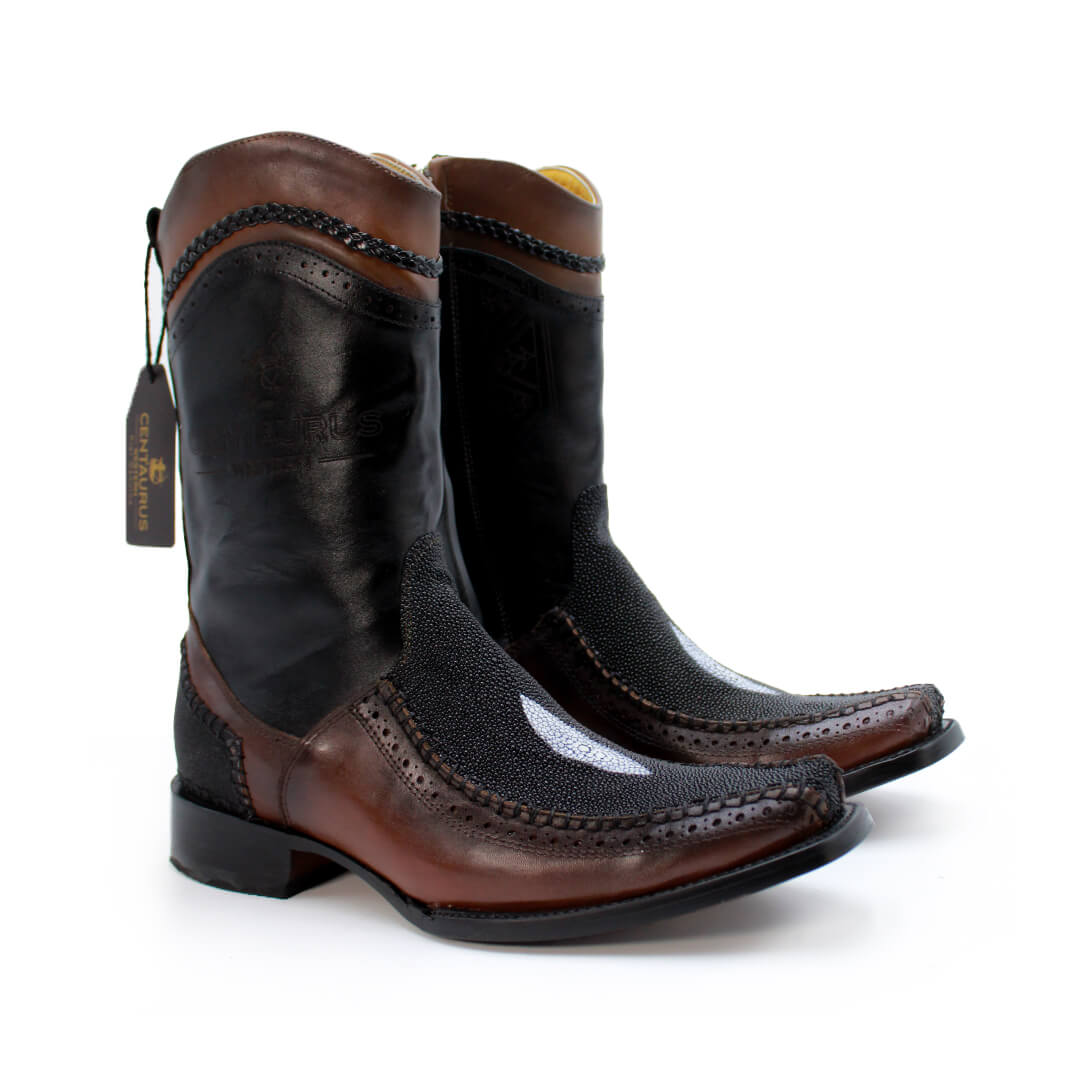 Caudal Model Cowboy Boot in Original Manta Ray Leather