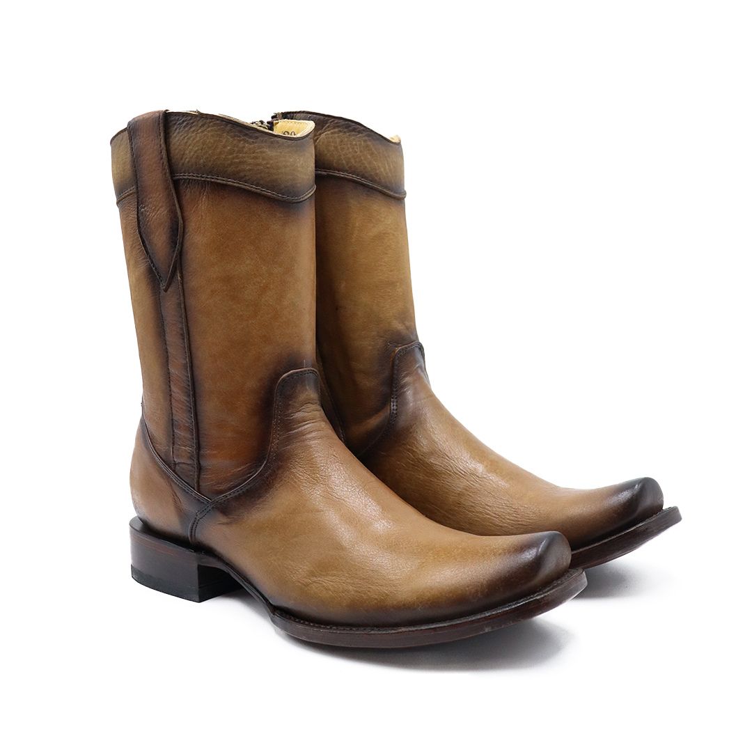 Bota vaquera de piel de res original modelo Dorado
