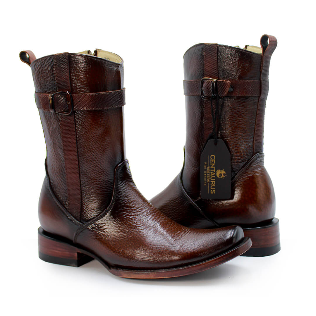 Bota Vaquera Modelo Brandy en Piel de Venado Original