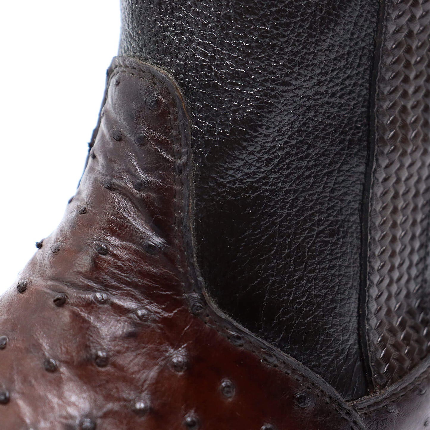 Cowboy Boot Model Phoenix, in Original Ostrich Leather.