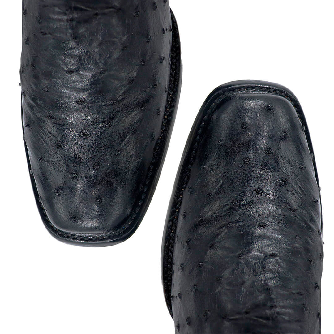 Cowboy Boot Model Phoenix, in Original Ostrich Leather.