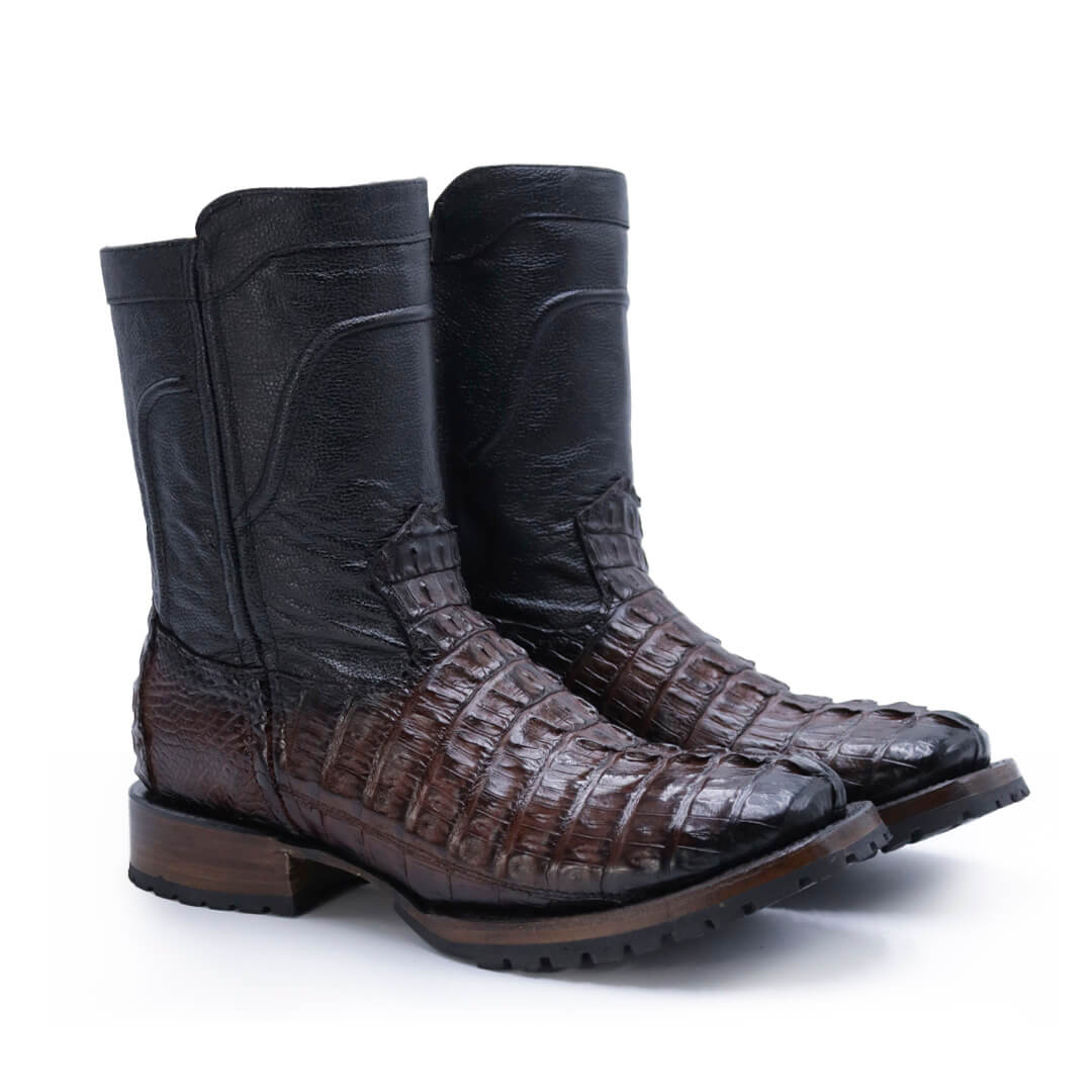 Botín vaquero de piel original modelo oeste