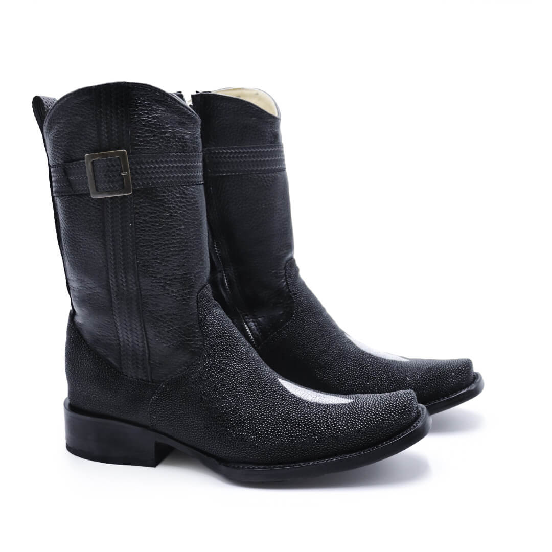 Bota vaquera en piel original de mantarraya modelo fenix