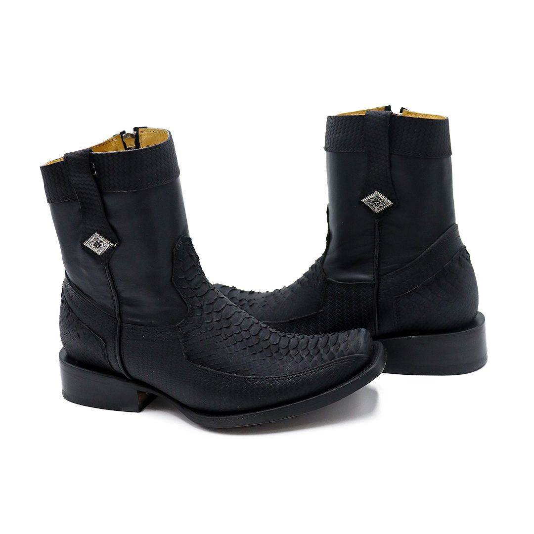 Botín vaquero en piel original pitón modelo Horizon