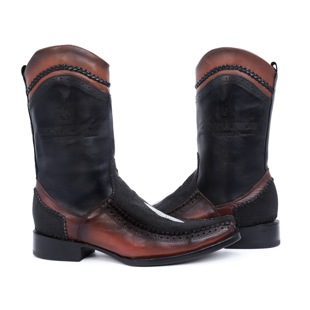 Bota Vaquera Modelo Caudal en Piel de Mantarraya Original