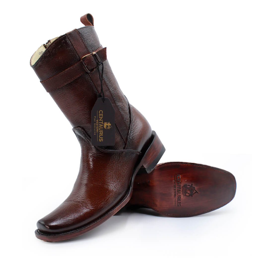 Bota Vaquera Modelo Brandy en Piel de Venado Original