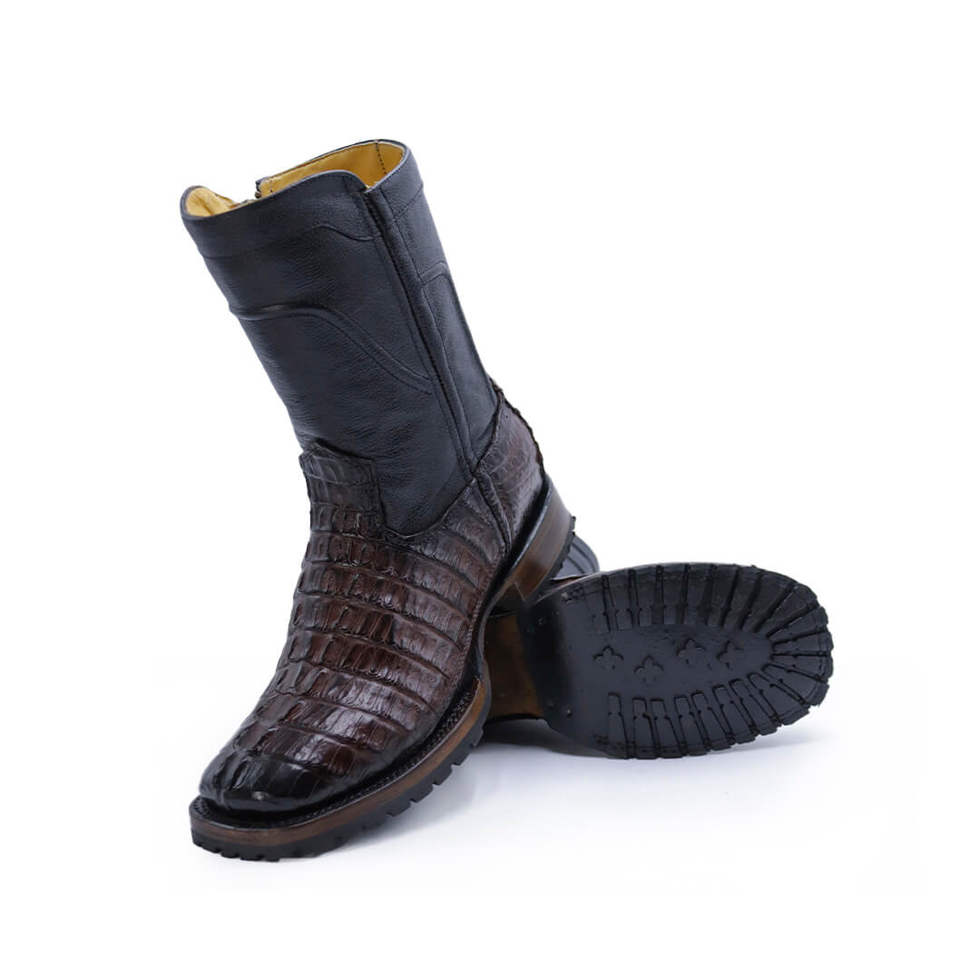 Botín vaquero de piel original modelo oeste