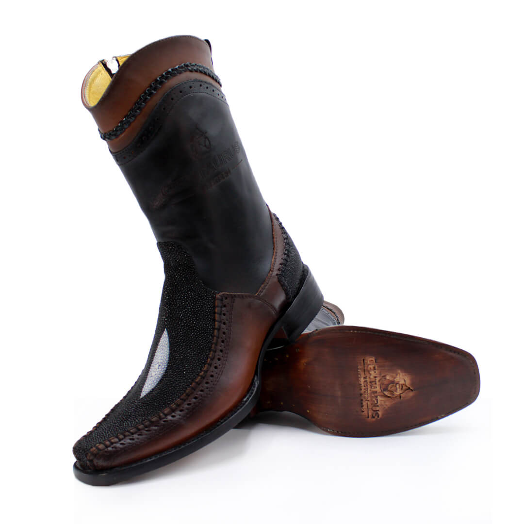 Caudal Model Cowboy Boot in Original Manta Ray Leather