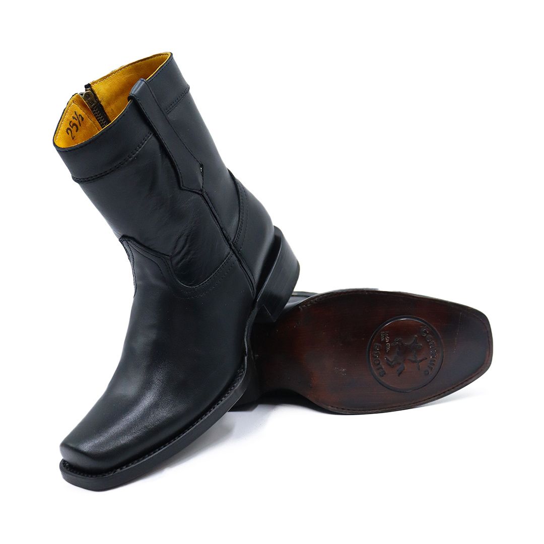 Botín vaquero de piel de res genuina modelo Cimarrón