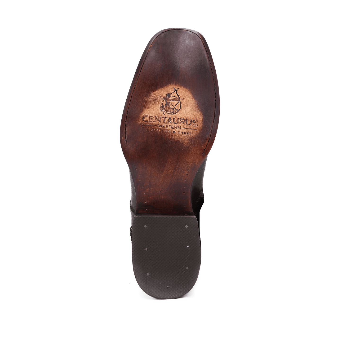 Cowboy boot in original crocodile leather, hand-woven artisan finish - herringbone model.