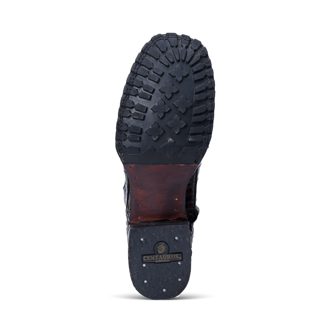 Botin vaquero de piel original de cocodrilo modelo oeste