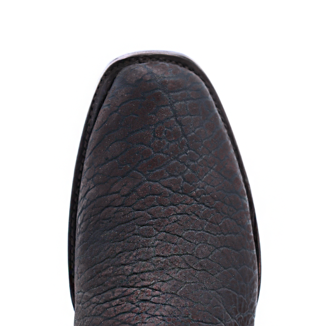 Bota vaquera en piel original de cuello de toro modelo fenix.