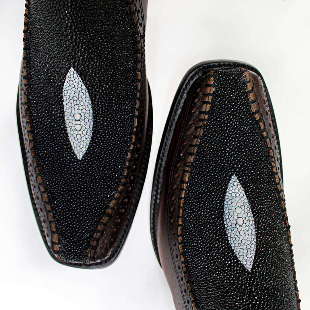 Caudal Model Cowboy Boot in Original Manta Ray Leather