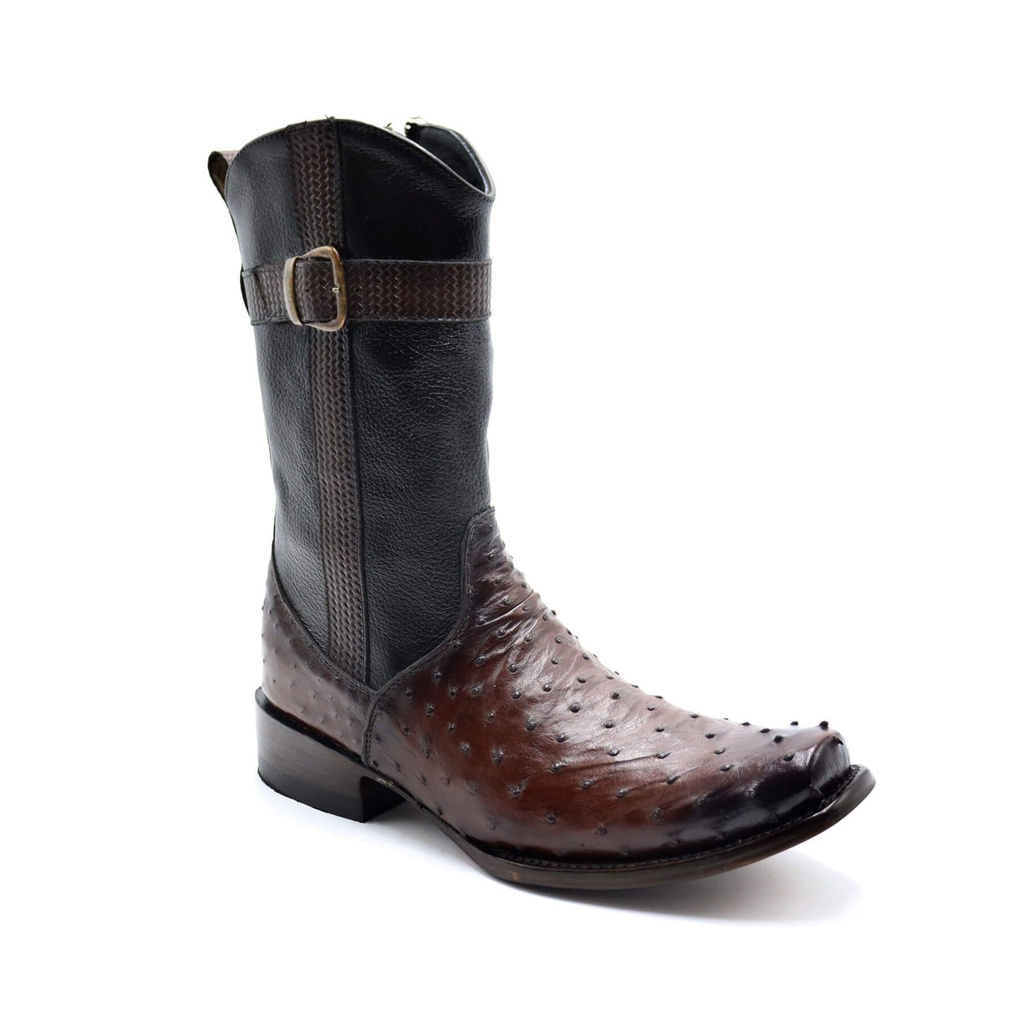 Cowboy Boot Model Phoenix, in Original Ostrich Leather.