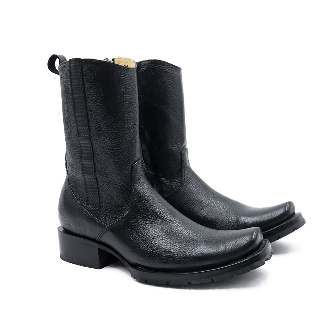 Bota vaquera en piel original de venado suela tractor modelo llanero