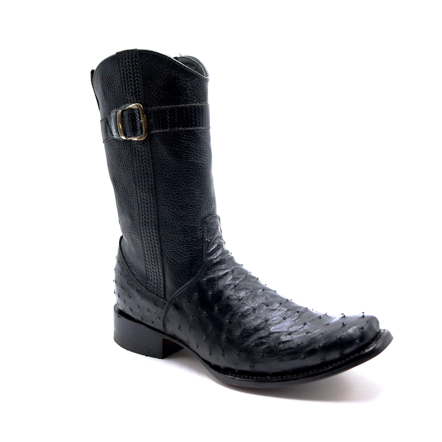 Cowboy Boot Model Phoenix, in Original Ostrich Leather.