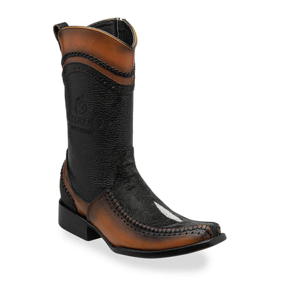 Caudal Model Cowboy Boot in Original Manta Ray Leather