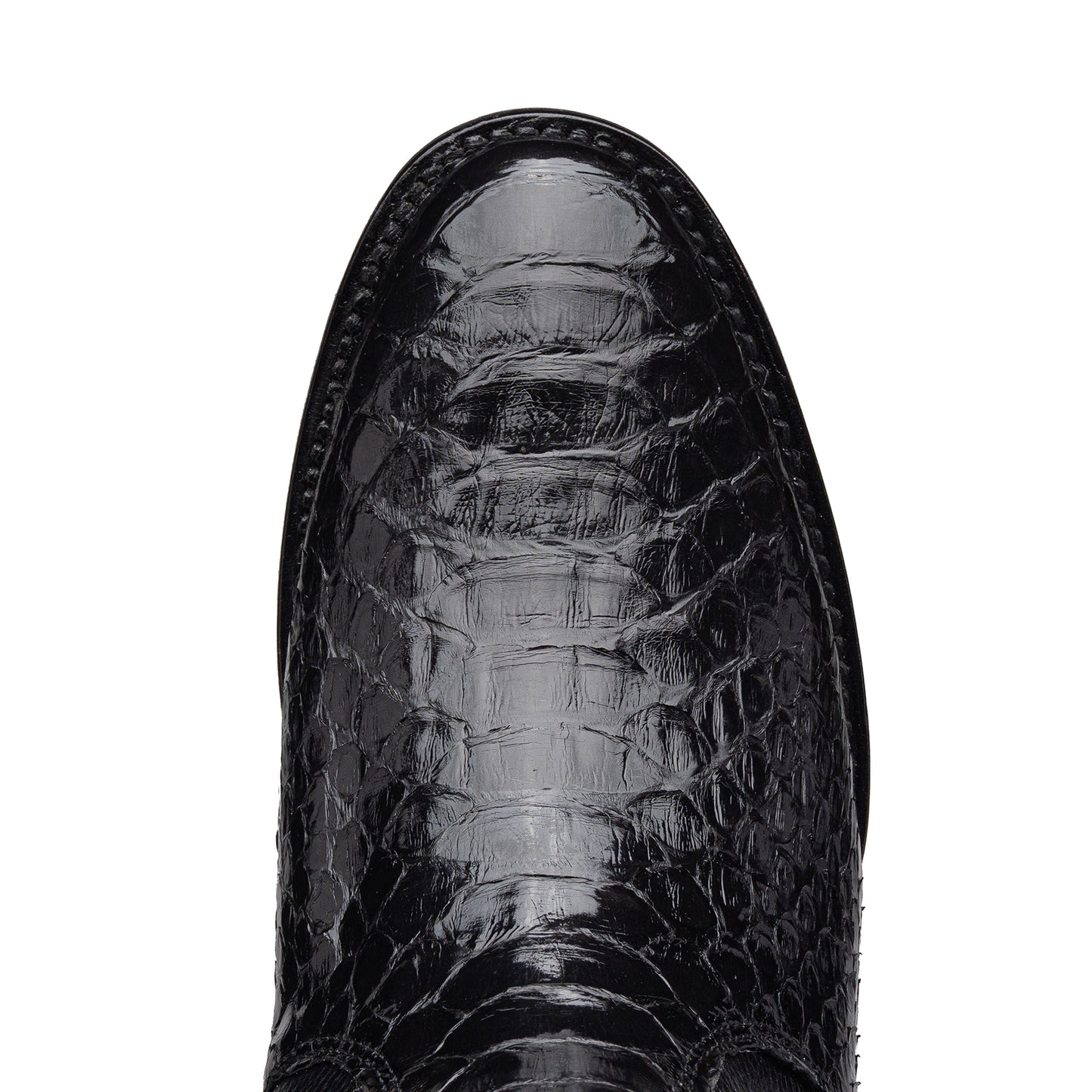 Quirón model python leather ankle boot with grafted sole