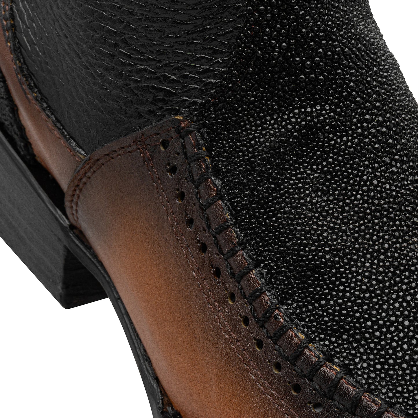 Caudal Model Cowboy Boot in Original Manta Ray Leather