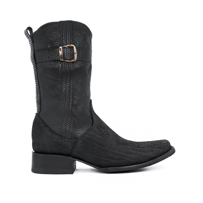 Bota vaquera en piel original de cuello de toro modelo fenix.