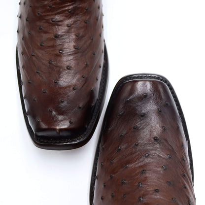 Cowboy Boot Model Phoenix, in Original Ostrich Leather.