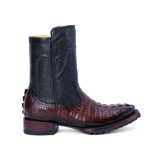 Botin vaquero de piel original de cocodrilo modelo oeste