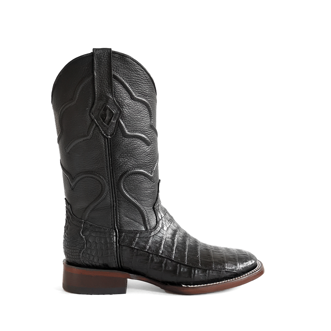 Bulldog boot in crocodile leather, model Rex