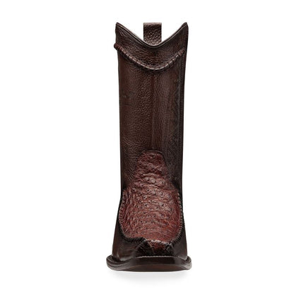 Bota en Piel de Avestruz original tejido Artesanal.