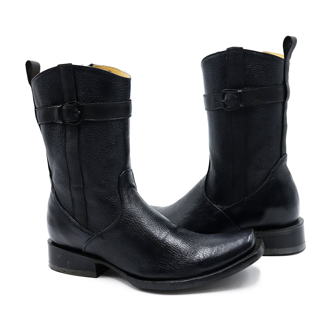 Brandy Model Cowboy Boot in Original Deerskin