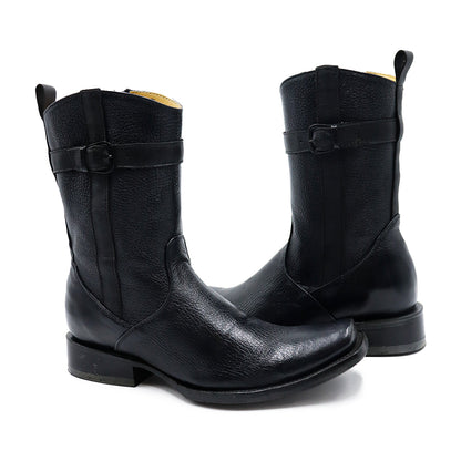 Brandy Model Cowboy Boot in Original Deerskin