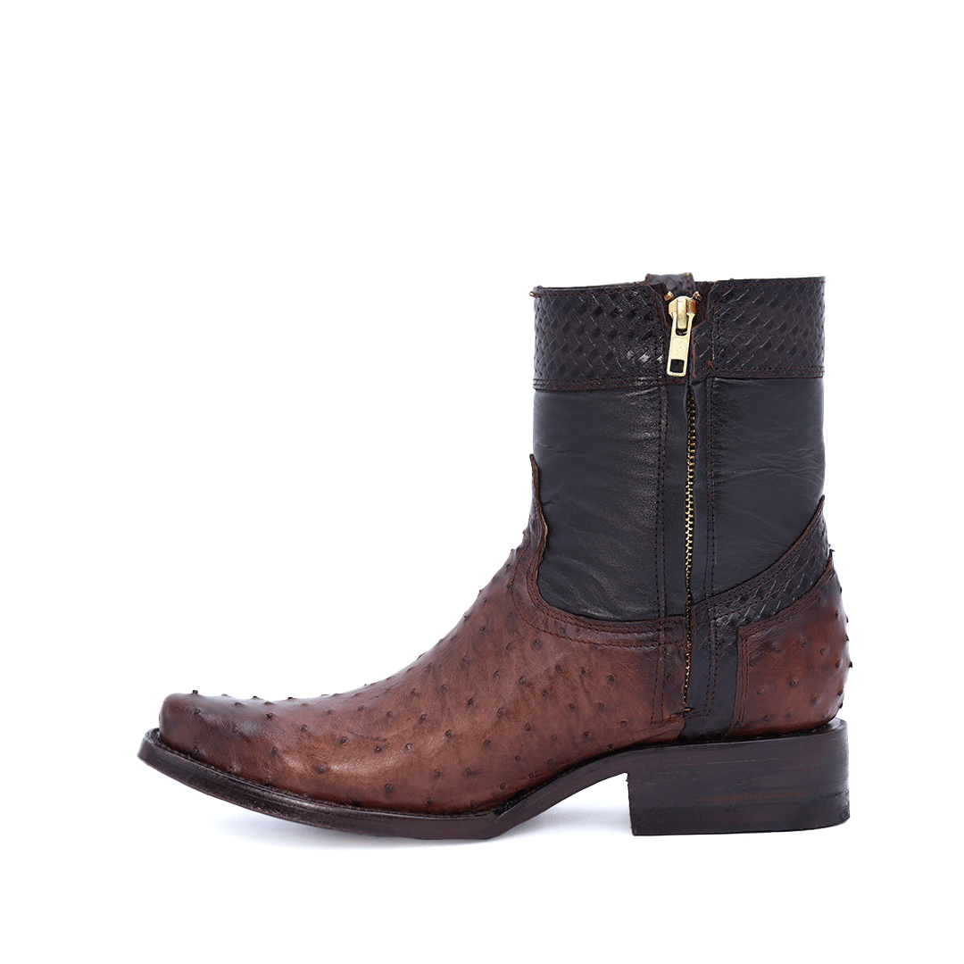 Eco model ostrich leather cowboy boot