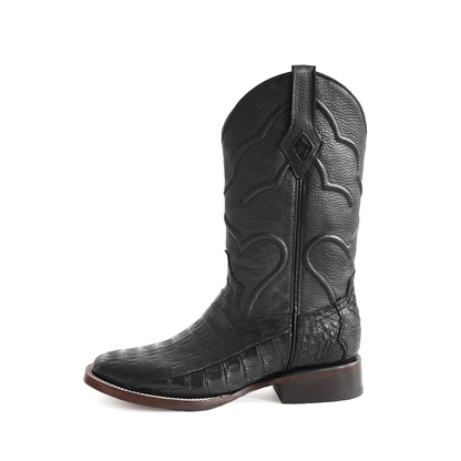 Bulldog boot in crocodile leather, model Rex