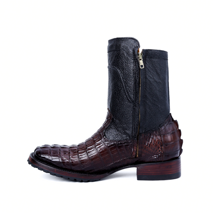 Original crocodile skin western style cowboy boot