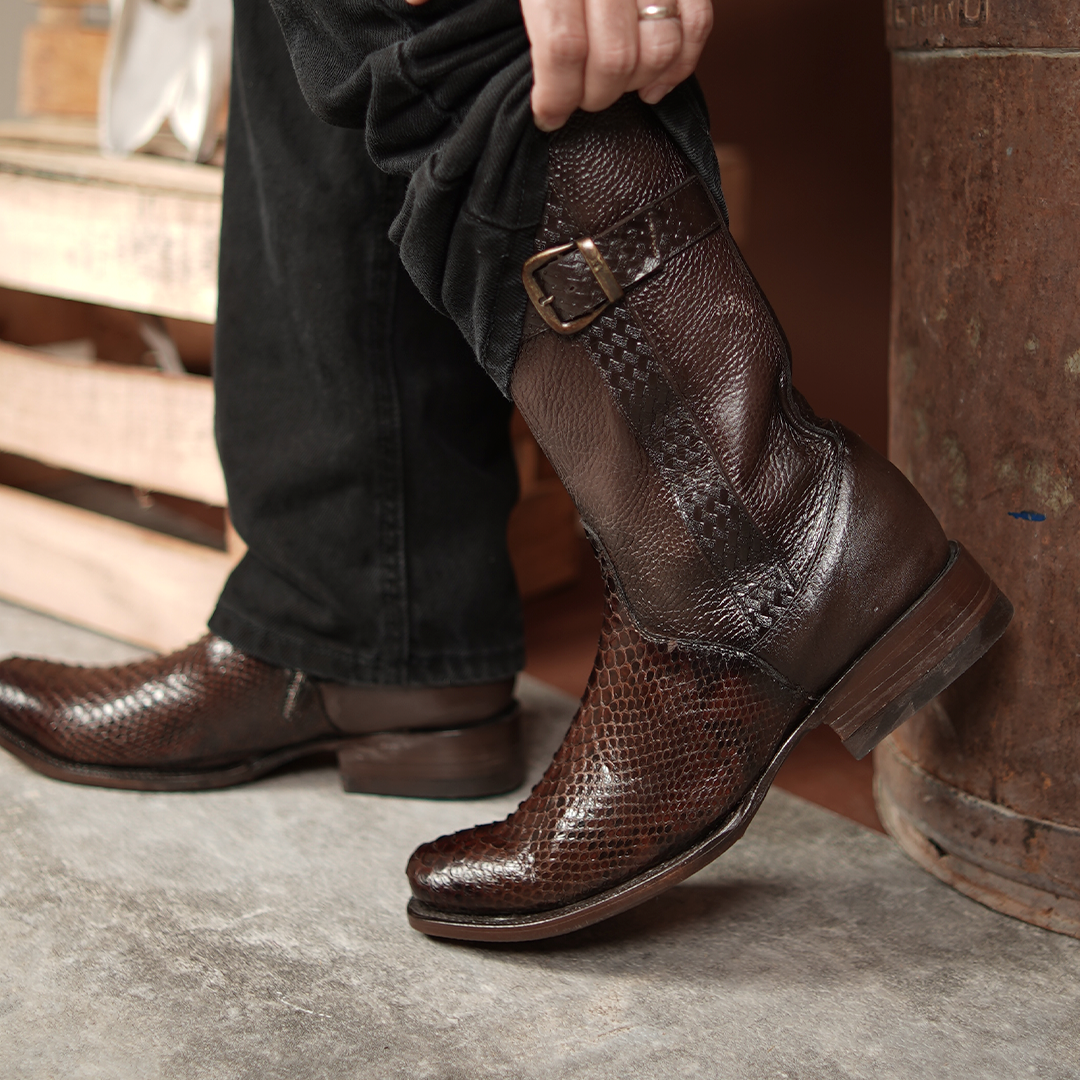 Cowboy boot in original python leather, Centaurus model