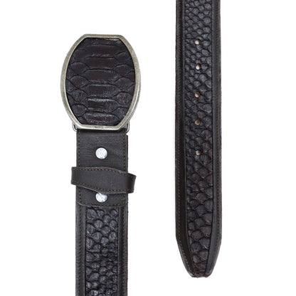 Original serpentine leather belt cafe rustic