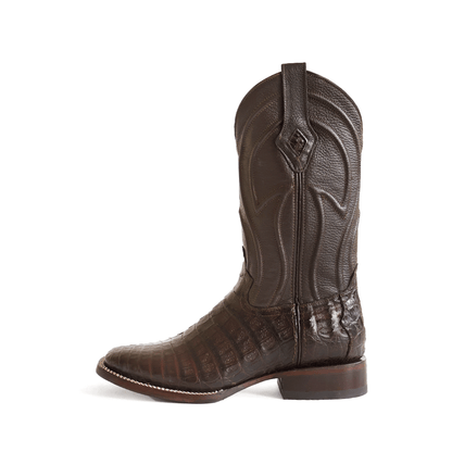 Bulldog boot in crocodile leather, model Rex