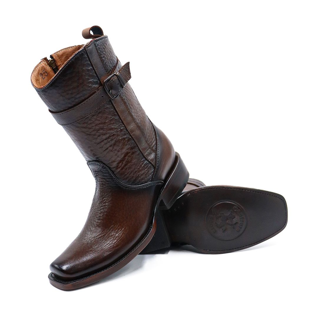 Bota vaquera de piel original modelo brandy