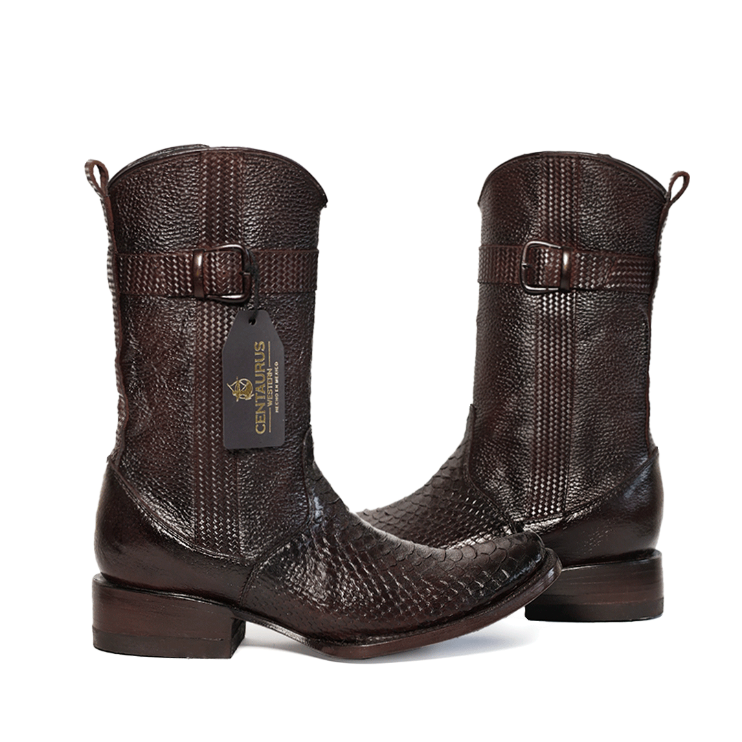 Bota vaquera en piel original de pitón modelo Centaurus