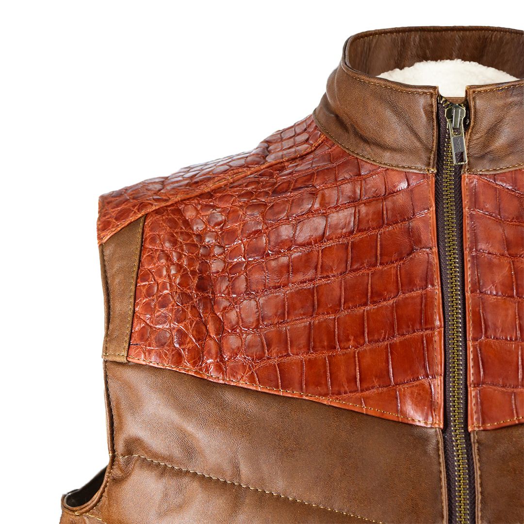 Original leather vest Sendero model