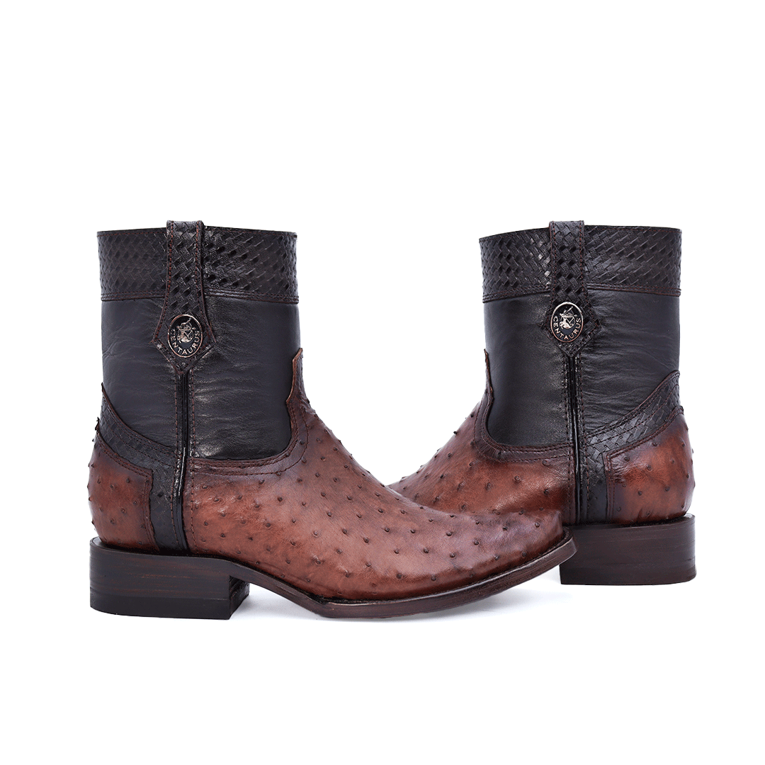 Eco model ostrich leather cowboy boot