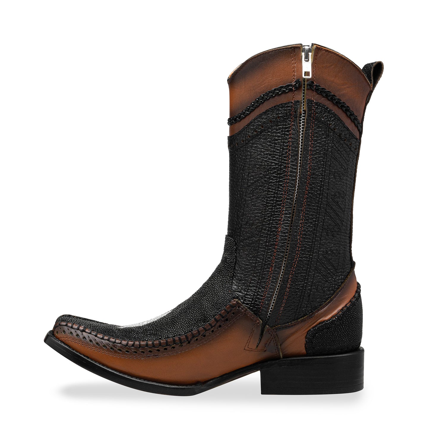 Caudal Model Cowboy Boot in Original Manta Ray Leather