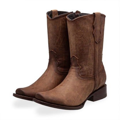 Bota vaquera de piel de res original modelo Dorado