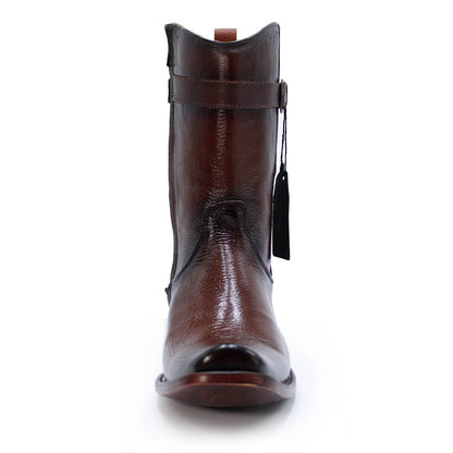 Bota Vaquera Modelo Brandy en Piel de Venado Original