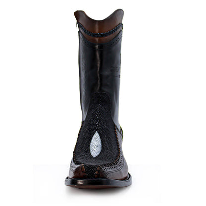 Caudal Model Cowboy Boot in Original Manta Ray Leather