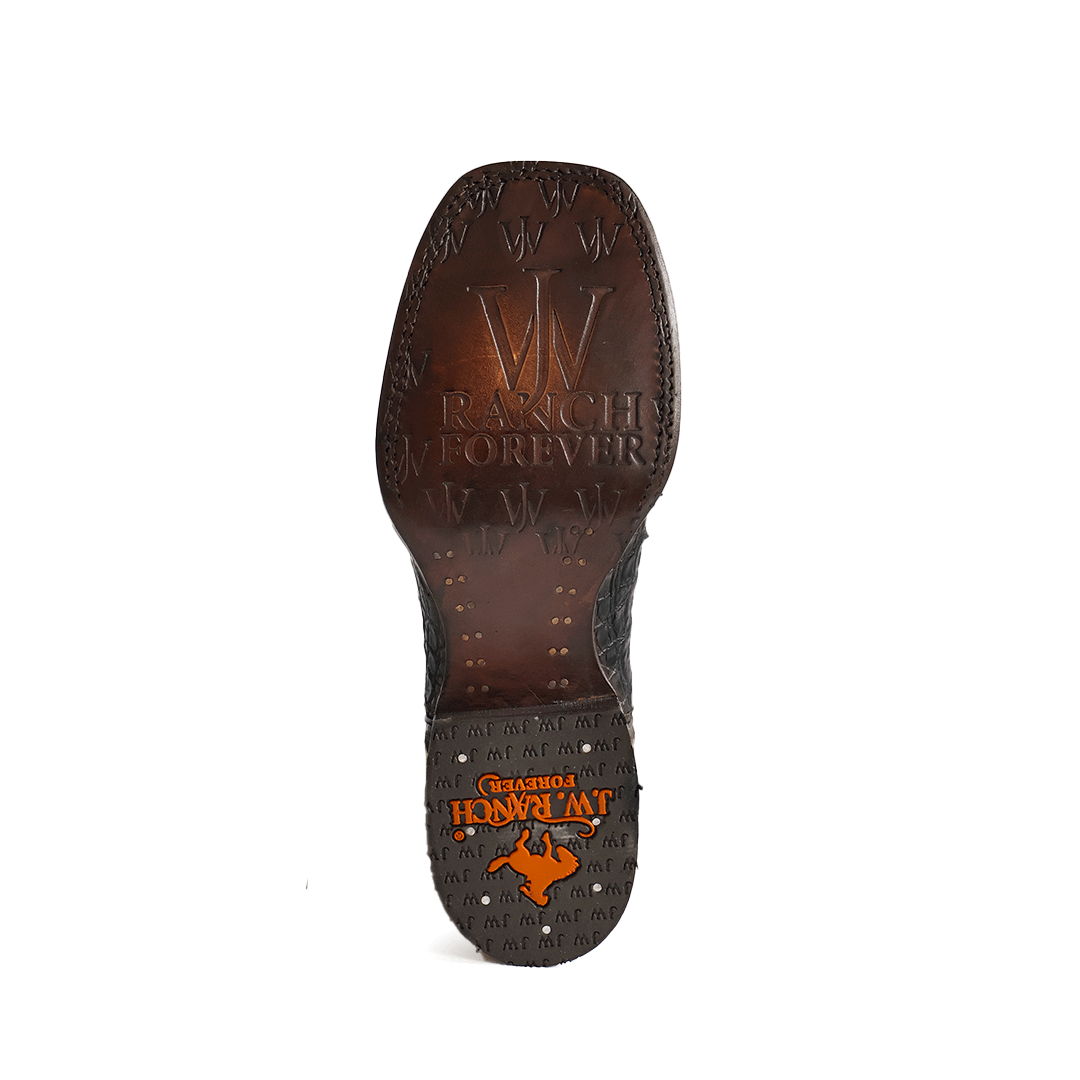 Bulldog boot in crocodile leather, model Rex