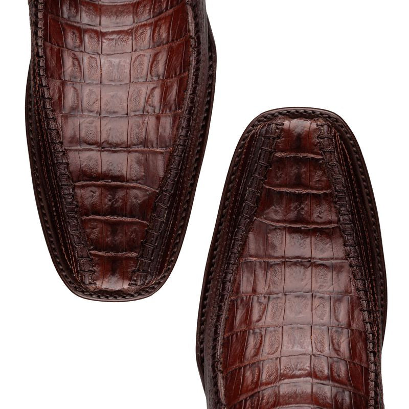 Genuine crocodile leather boot, handcrafted finish, handwoven - Espiga model.