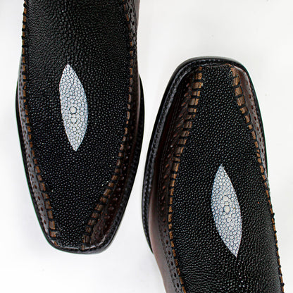 Caudal Model Cowboy Boot in Original Manta Ray Leather